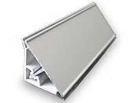 Плинтус ПЛАТО алюминиевый серебро